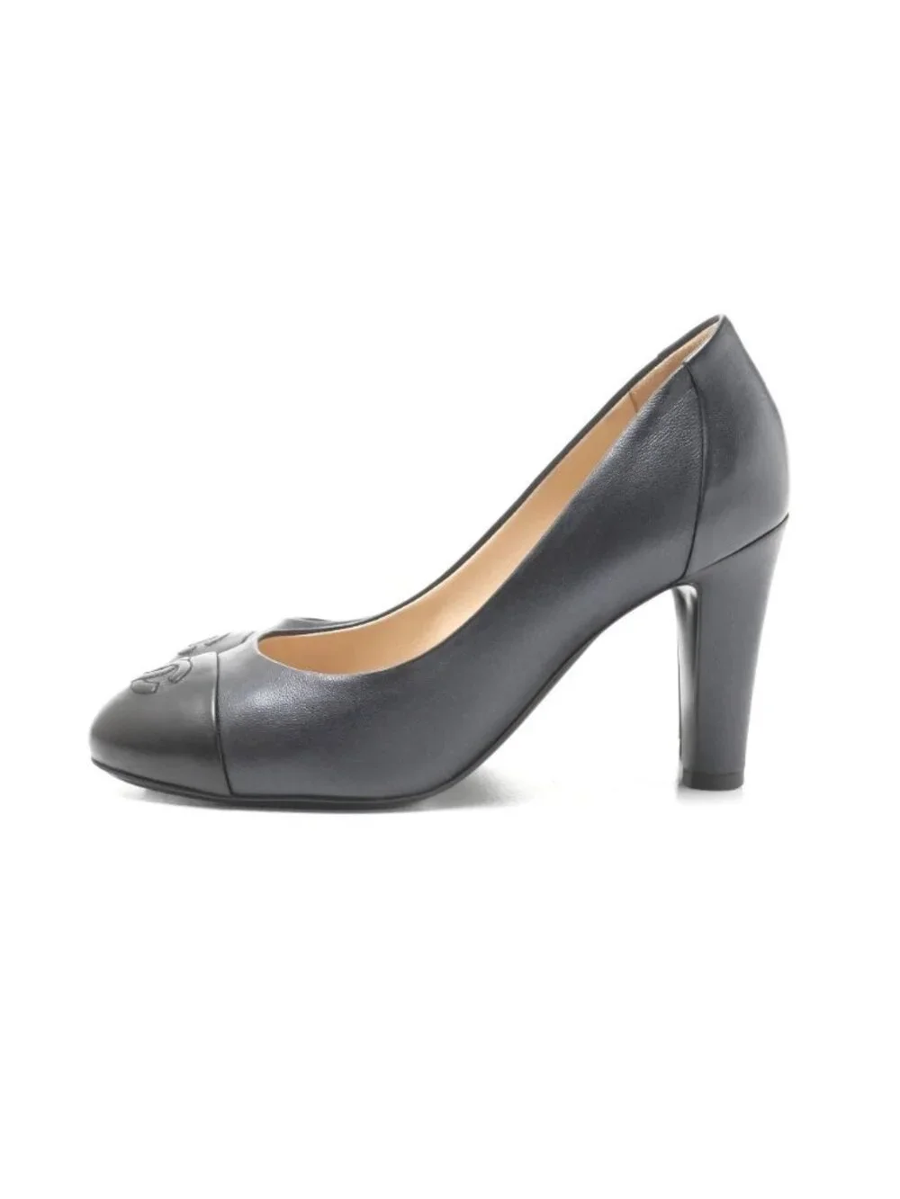 Chanel Pumps 36.5 CC Logo Bicolor Shoes